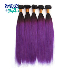 Brazilian 1B/Purple Straight Hair