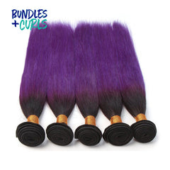 Brazilian 1B/Purple Straight Hair