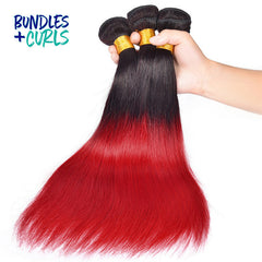 Brazilian 1B/Red Straight Hair