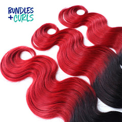 Brazilian 1B/Red Body Wave Hair