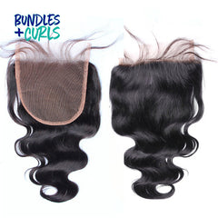 Bundles & Curls Human Hair Extensions Brazilian 5x5 Body Wave Lace Frontal Closure