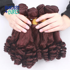 Bundles & Curls - Human Hair Extensions Indian 99J Fumi Bounce Hair