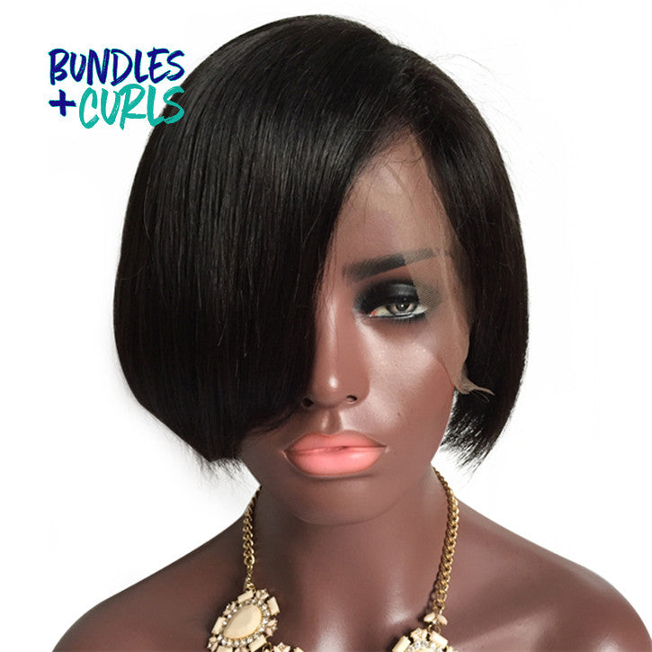 Bundles & Curls - Human Hair Extensions Indian Straight Full Lace Wig