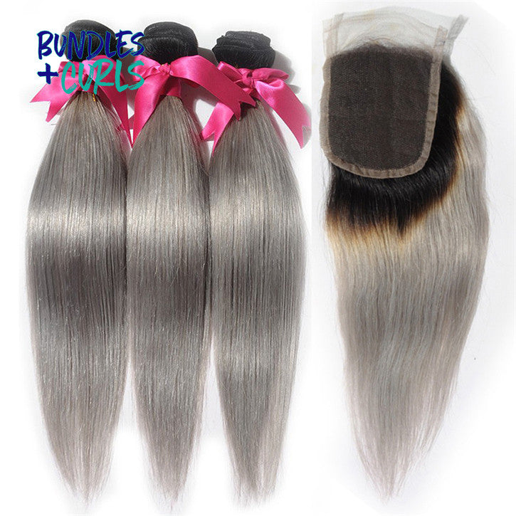 Bundles & Curls' Indian Straight Grey Hair