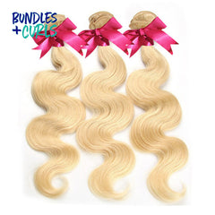 Bundles & Curls - Human Hair Extensions Indian 613 (Blonde) Loose Wave Hair