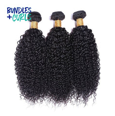 Bundles & Curls - Human Hair Extensions Indian 1B Kinky Curly Hair