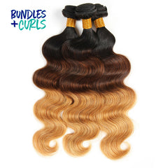 3 Bundles of Brazilian 1B/4/27 Body Wave Hair