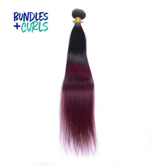3 Bundles of Brazilian 1B/99J Straight Hair