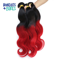 Brazilian 1B/Red Body Wave Hair