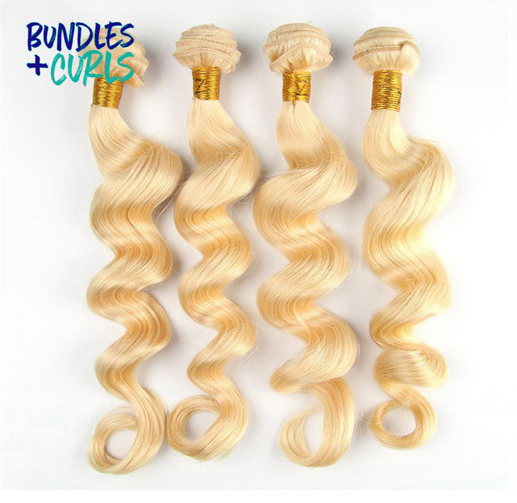 Bundles & Curls - Human Hair Extensions Brazilian 613 (Blonde) Loose Wave Hair