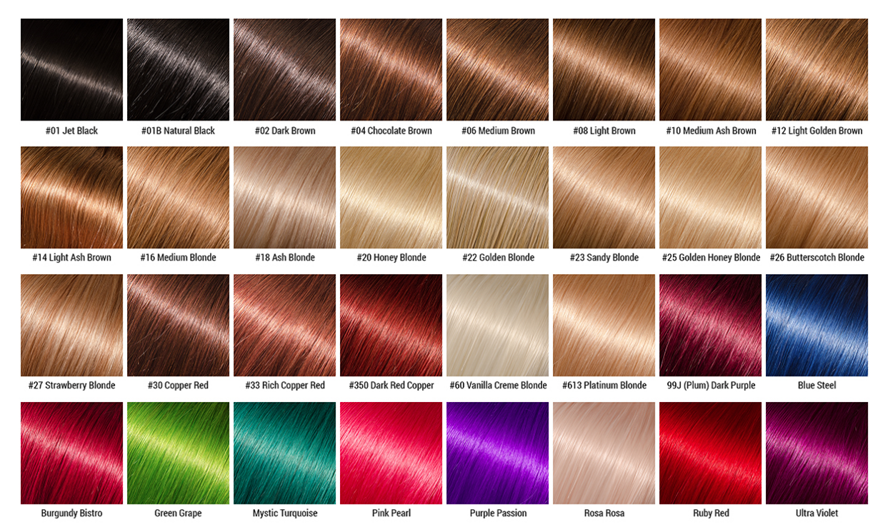 Brazilian Hair Color Chart