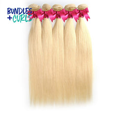 Bundles & Curls - Human Hair Extensions Indian 613 (Blonde) Straight Hair