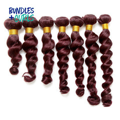 Bundles & Curls - Human Hair Extensions Indian 99J Loose Wave Hair